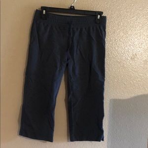 Comfy sweatpants, goes right below knee.